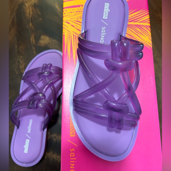 NWT Melissa Salinas purple Sandals - Picture 3 of 5